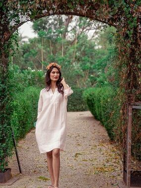 NoLoGo Life Style Easy Tunic Dress Linen - Shell Pink size M/L